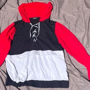 Forever 21 Plus Size Color Block Pull Over Sweater Jacket